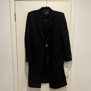 Versace Black Tailored Coat